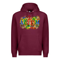 Burgundy Autism accept understand love Premium Hoodie - CowGirlArtShop