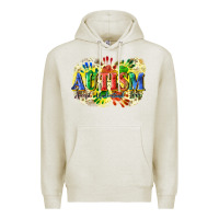Oatmeal Heather Autism accept understand love Premium Hoodie - CowGirlArtShop