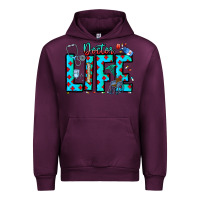 Mauve Wine Doctor Life Urban Hoodie - CowhideDigitalArt