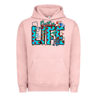 Pigment Salmon Doctor Life Urban Hoodie - CowhideDigitalArt