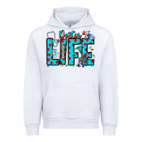 White Doctor Life Urban Hoodie - CowhideDigitalArt
