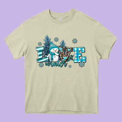 Love Winter Heavy Core Tee Designed By Adodesignshop