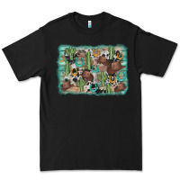 Black cactus cowboy hat background Premium Tee - AdoDesignShop