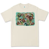Bone cactus cowboy hat background Premium Tee - AdoDesignShop