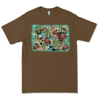 Cacao cactus cowboy hat background Premium Tee - AdoDesignShop