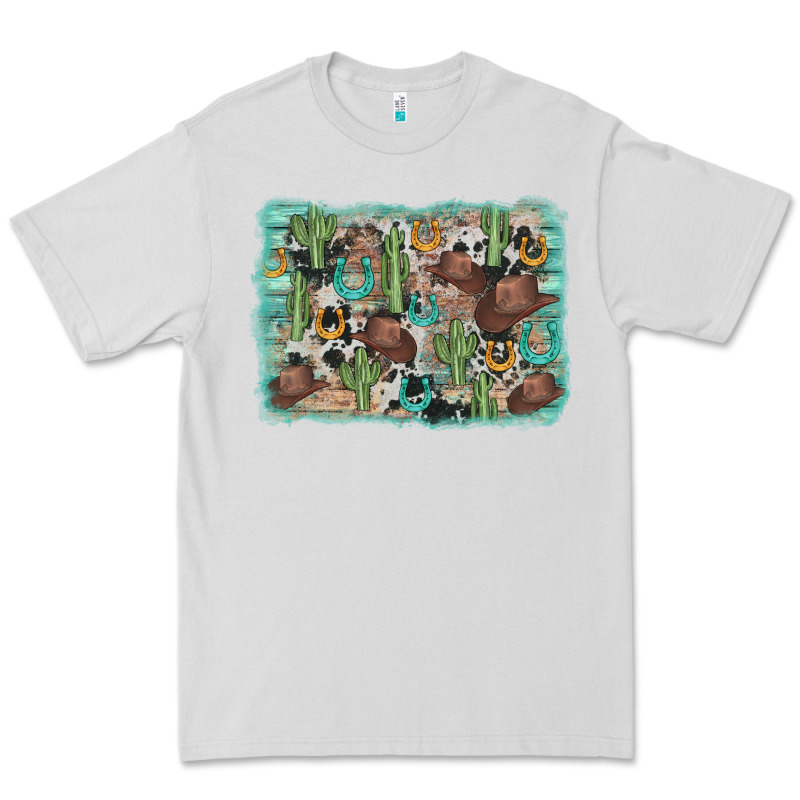 Cactus Cowboy Hat Background Premium Tee by AdoDesignShop | Teevron