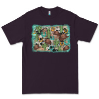 Plum cactus cowboy hat background Premium Tee - AdoDesignShop
