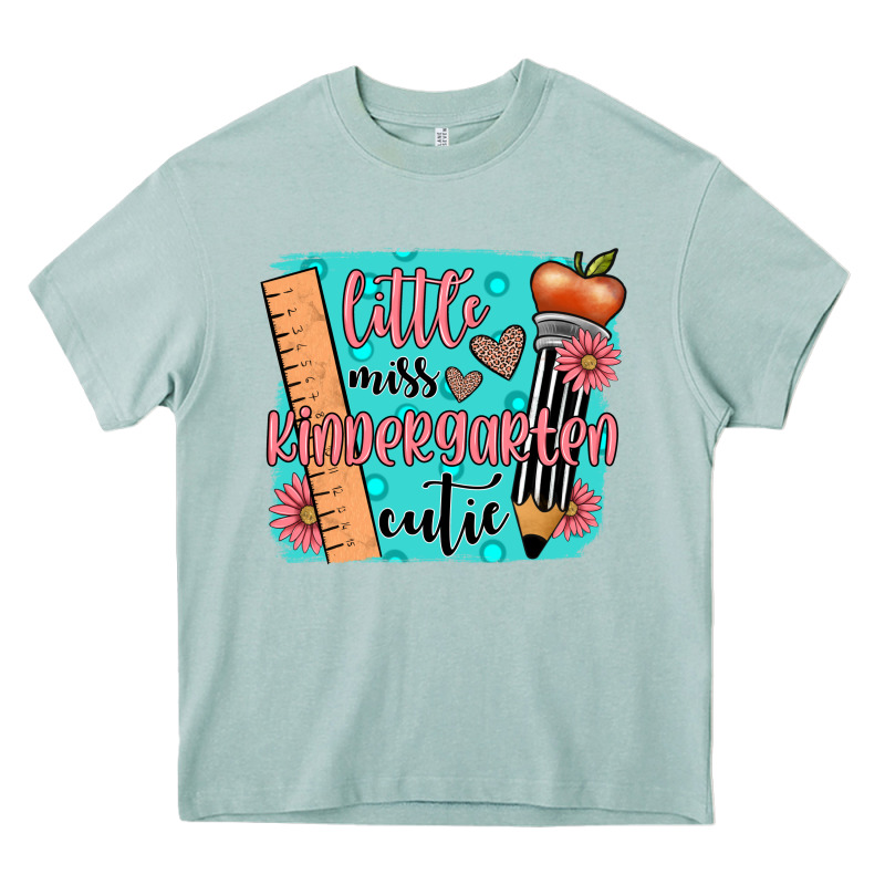 Little Miss Kindergarten Cutie Heavy Core Tee by JahusDesignShop | Teevron