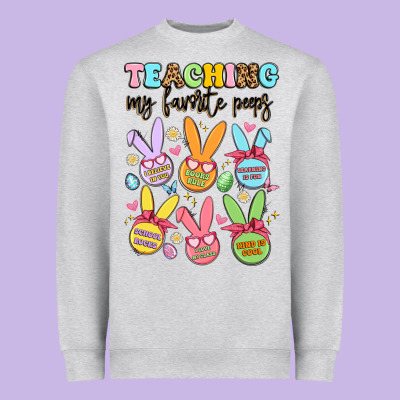 Teaching My Favorite Peeps Heavyweight Sweatshirt Designed By Artiststas