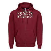 Burgundy cute penguin Zipper Hoodie - TumblerDesignByShophia
