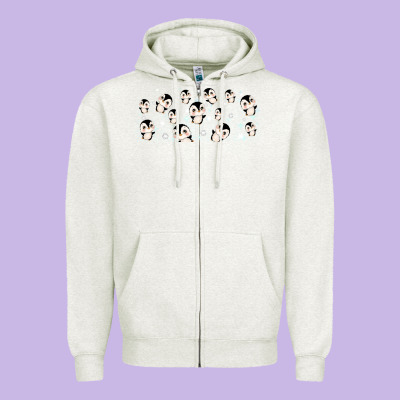 Cute Penguin Zipper Hoodie Designed By Tumblerdesignbyshophia