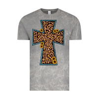 Cloud Rock leopard sunflower cross Vintage Tee - JahusDesignShop