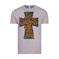Vintage Zinc leopard sunflower cross Vintage Tee - JahusDesignShop