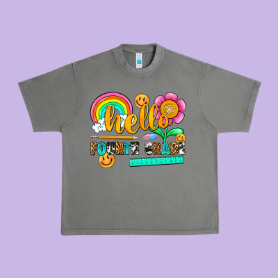 Hello Fourth Grade Urban Heavy Tee Designed By Nancycooperartshop
