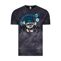 Cloud Black happy new year disco ball Vintage Tee - MaliasSmallBusiness
