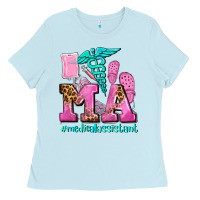 Baby Blue m a medical assistant Ladies Tee - AdoDesignShop