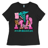Black m a medical assistant Ladies Tee - AdoDesignShop