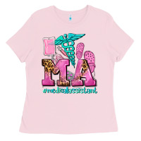 Bubblegum Pink m a medical assistant Ladies Tee - AdoDesignShop