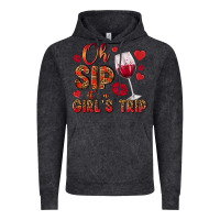 Vintage Black oh sip its a girls trip Vintage Hoodie - NancyCooperArtShop