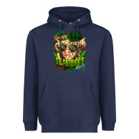 Navy St. Patrick's Day Cow Heavyweight Hoodie - HowdyJamesFarm