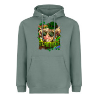 Sage St. Patrick's Day Cow Heavyweight Hoodie - HowdyJamesFarm