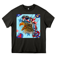 Asphalt mullet eagle with balloon seamless pattern Heavy Core Tee - BundleAndBundleShop