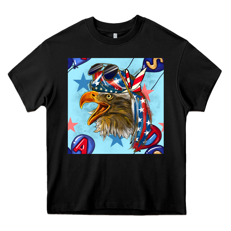 Mullet Eagle With Balloon Seamless Pattern Heavy Core Tee by BundleAndBundleShop | Teevron
