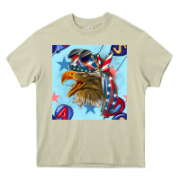 Mossy mullet eagle with balloon seamless pattern Heavy Core Tee - BundleAndBundleShop