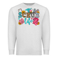 Oatmeal Heather scrub life olivia Premium Sweatshirt - OliviaCreatesArt