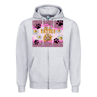 Heather Grey life is better with a cat Zipper Hoodie - TumblerDesignByShophia