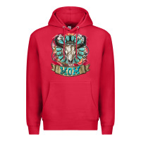 Cardinal Mom Bull Skull Mother's Day Premium Hoodie - CowGirlArtShop