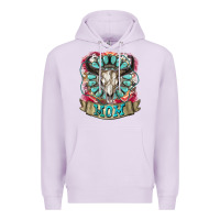 Mom Bull Skull Mother's Day Premium Hoodie | Teevron