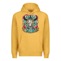 Mustard Mom Bull Skull Mother's Day Premium Hoodie - CowGirlArtShop