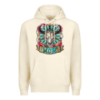 Sandshell Mom Bull Skull Mother's Day Premium Hoodie - CowGirlArtShop