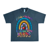 Midnight Navy it takes a big heart to shape little Urban Heavy Tee - NancyCooperArtShop