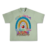 Oil Green it takes a big heart to shape little Urban Heavy Tee - NancyCooperArtShop