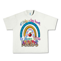 Pistachio it takes a big heart to shape little Urban Heavy Tee - NancyCooperArtShop