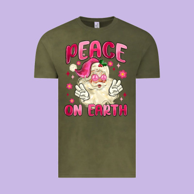 Peace On Earth Vintage Tee Designed By Maliassmallbusiness
