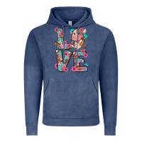 Vintage Denim love little cute cow Vintage Hoodie - NancyCooperArtShop