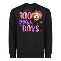 Black 100 pawfect days Heavyweight Sweatshirt - Artiststas