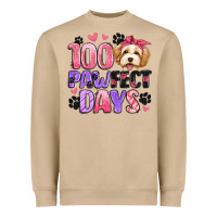 100 Pawfect Days Heavyweight Sweatshirt | Teevron