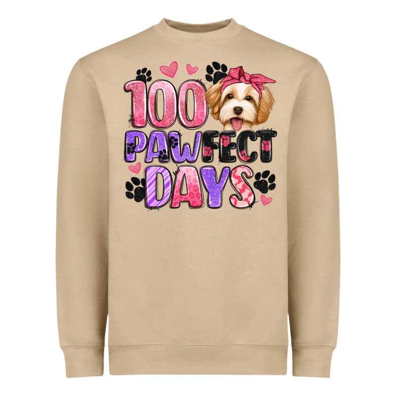100 Pawfect Days Heavyweight Sweatshirt by Artiststas | Teevron