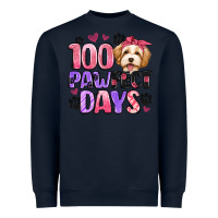 Navy 100 pawfect days Heavyweight Sweatshirt - Artiststas