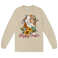 Mushroom Happy easter with bunny and sunflowers Long Sleeve Tee - RanaPortraitStore