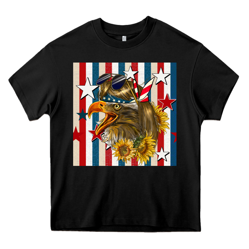 Mullet Eagle Seamless Pattern Heavy Core Tee by BundleAndBundleShop | Teevron