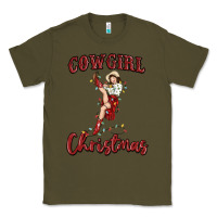 Army Green cowgirl christmas Classic Tee - MaliasSmallBusiness