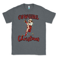 Charcoal Heather cowgirl christmas Classic Tee - MaliasSmallBusiness