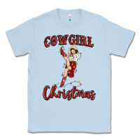 Dusty Blue cowgirl christmas Classic Tee - MaliasSmallBusiness