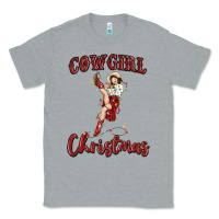 Heather Grey cowgirl christmas Classic Tee - MaliasSmallBusiness