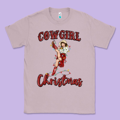 Cowgirl Christmas Classic Tee Designed By Maliassmallbusiness